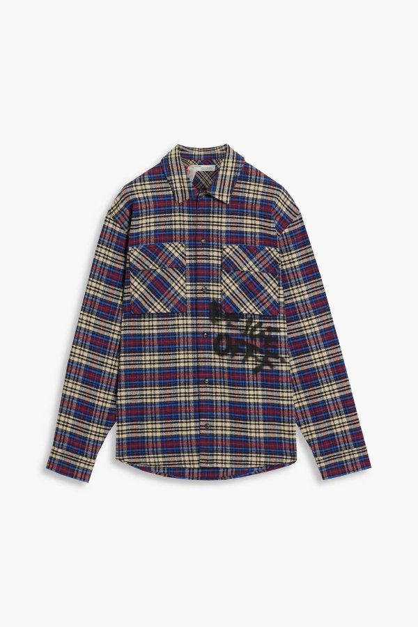 Checked cotton-flannel shirt