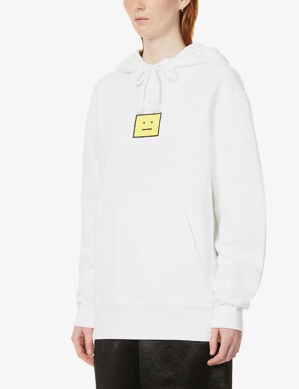 Evil Face embroidered cotton-jersey hoody