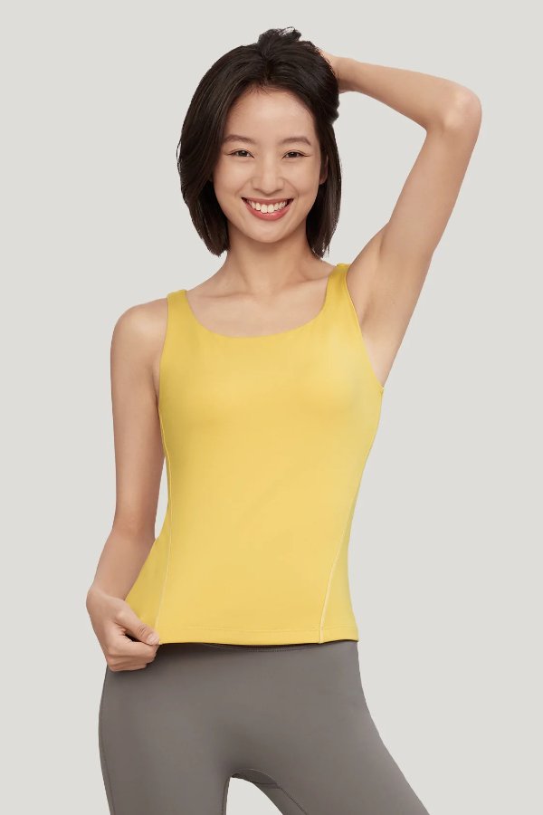 Women's Compression Tank Top with Built in Bra