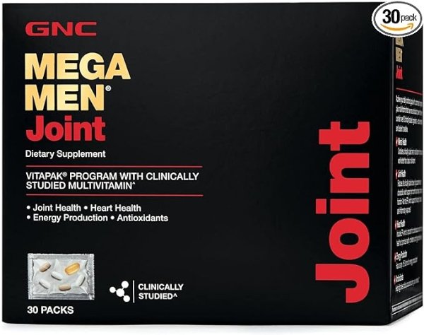 Mega Men Joint Vitapak Program | Supports Joint Health, Heart Health, Energy Production, and Antioxidants | 30 Packs