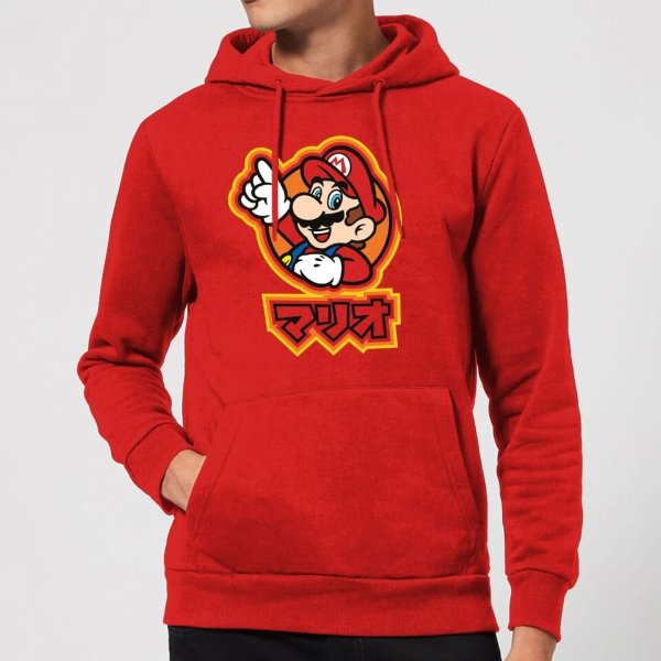 Super Mario Mario Kanji Hoodie - Red