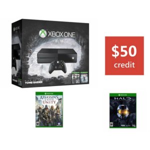 超新 Xbox One 1TB 古墓丽影套装 + 2个游戏套装 + $50礼卡