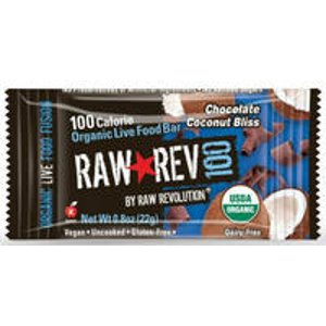 Raw Revolution 100 Calorie Organic Live Food Bar, Chocolate Coconut Bliss, 20 Count, 0.8oz Bars