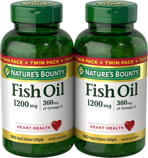 Fish Oil 1200 Mg, Twin Pack
