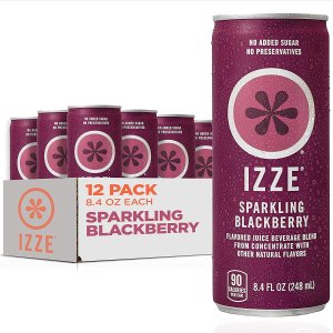 IZZE Sparkling Juice, Blackberry, 8.4 Fl Oz (12 Count)