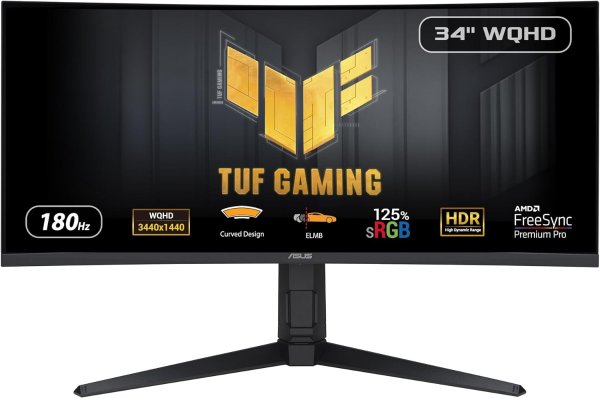TUF Gaming 34" 1440P 1500R Curved Monitor (VG34VQL3A)