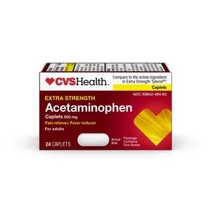 Health, Extra Strength Acetaminophen, Pain Relief Caplets, 500 mg