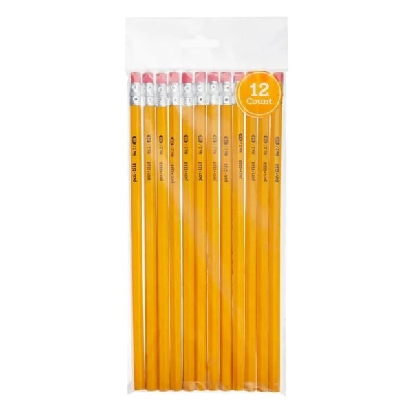 Pen + Gear No. 2 Wood Pencils, Unsharpened, 12 Count