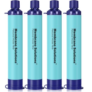 Membrane Solutions Straw Water Filter, Survival Filtration Portable Gear