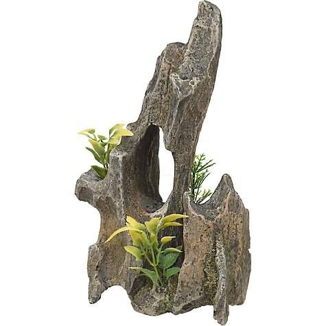 RockGarden Resin Driftwood Pinnacle with Plants | Petco