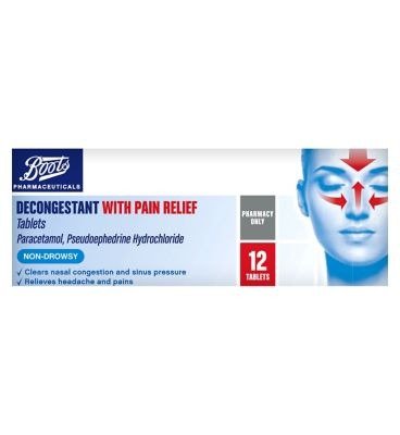 Decongestant with Pain Relief - 12 Tablets