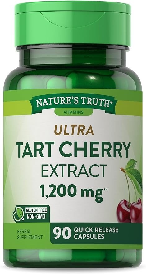 Tart Cherry Extract Capsules | 1200 mg | 90 Count | Non-GMO & Gluten Free Supplement | By Nature's Truth