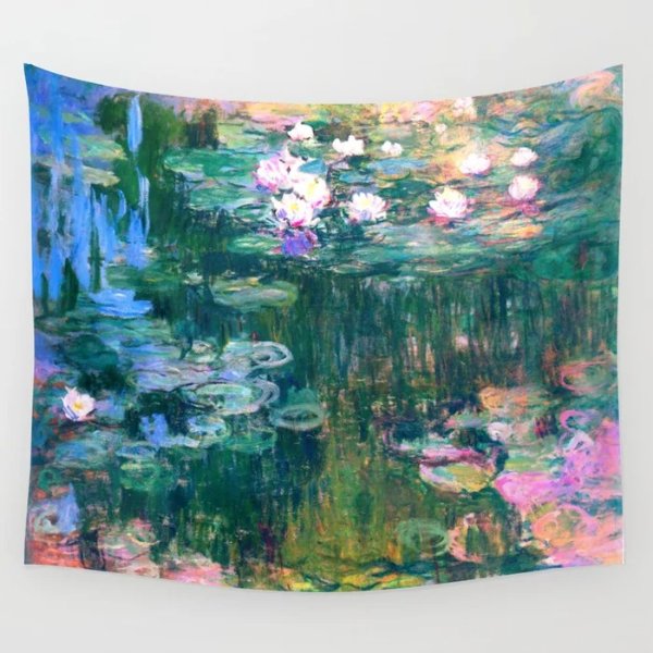 water lilies : Monet Wall Tapestry by purelove