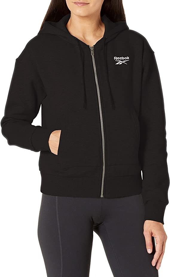 Amazon Reebok Women's Full-Zip Sweatshirt Black XS