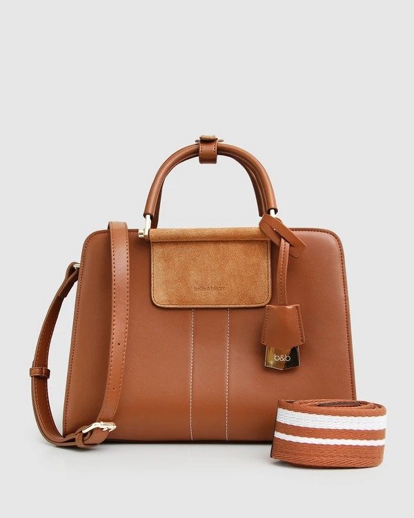 Almost Famous Leather Satchel - Brown