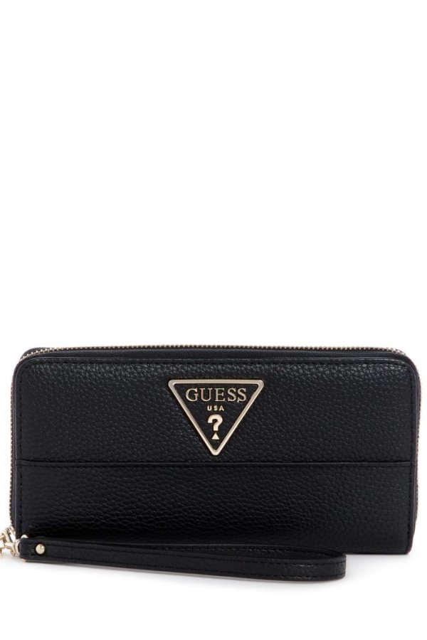 Aretha Logo Large Zip-Around Wallet at Guess