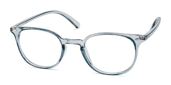 Hubris Round Clear Blue Full Rim Eyeglasses | Eyebuydirect