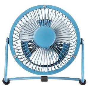 Insignia™ - High-Velocity 4" Mini Fan - Blue