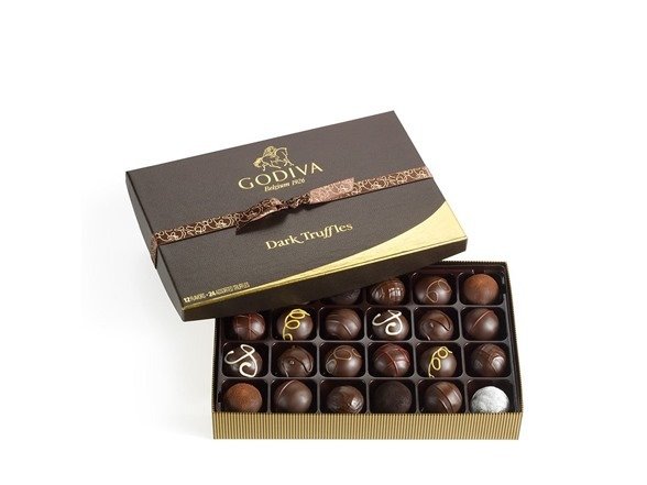 Chocolatier Assorted Dark Chocolate Truffles, Gift Box, 24 Count