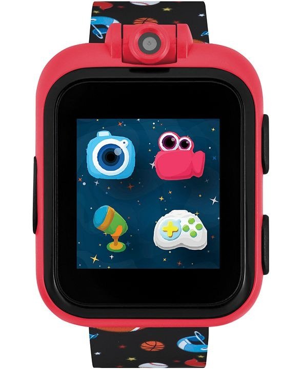 Kids PlayZoom with Black Sports Print Strap Smart Watch 42x52mm
