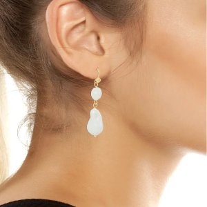 AllSaintsImitation Pearl Double Drop Earrings