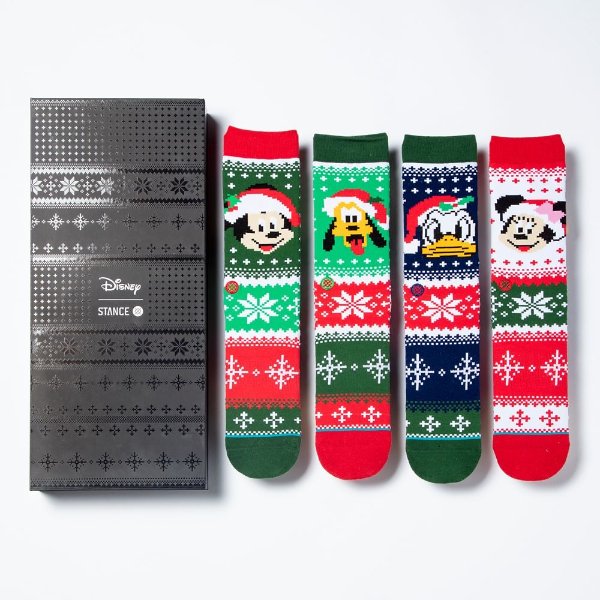 Mickey Mouse and Friends Holiday Sock Set for Adults by Stance | shopDisney