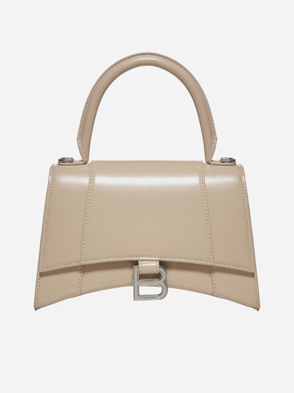 Hourglass Small leather bag