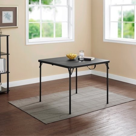 34" Fold-in-Half Table, Rich Black - Walmart.com