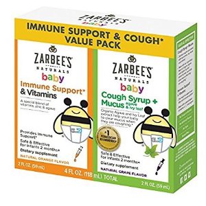 Zarbee's Naturals Baby Immune Support* & Vitamins and Cough Syrup + Mucus Value Pack