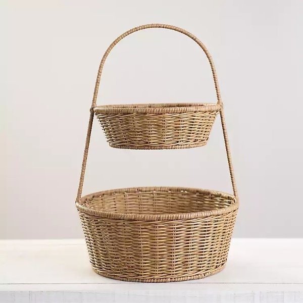 20% OFF* Natural 2-Tier Basket Stand