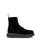 Hybrid black velvet ankle boots
