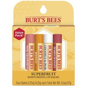 Burt's Bees 100% Natural Moisturizing Lip Balm, Beeswax, 4 Tubes