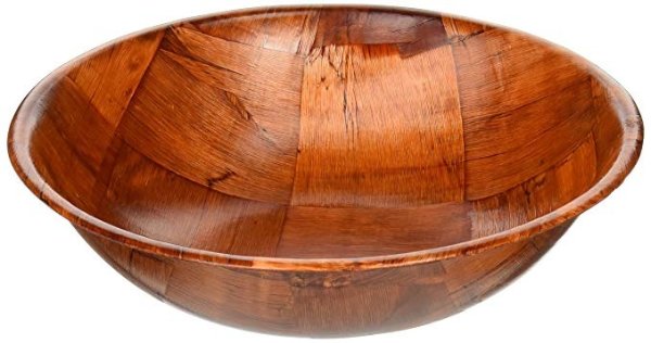 WWB-10 Wooden Woven Salad Bowl, 10-Inch