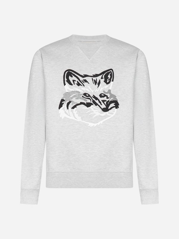 Fox embroidery cotton sweatshirt