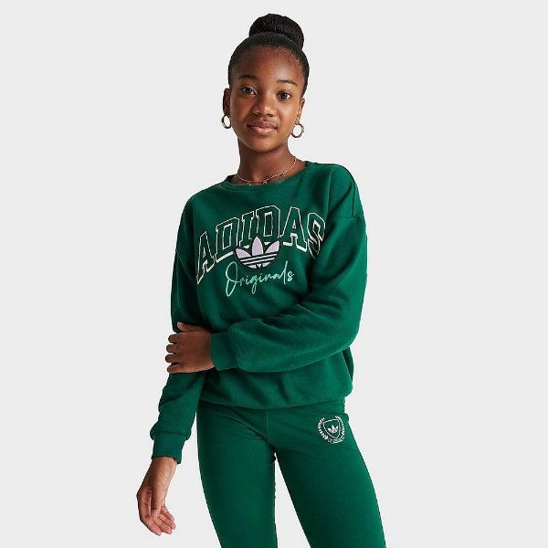 Girls' adidas Originals Collegiate Graphic Pack Crewneck Sweatshirt