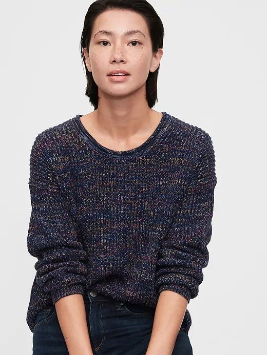 Relaxed Rollneck Shaker Sweater