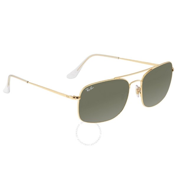 RayBan Green Classic G-15 Square Sunglasses RB3611 001/3160