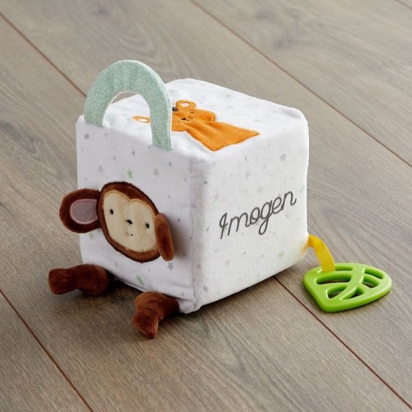 Personalized Jungle Animal Soft Activity Cube