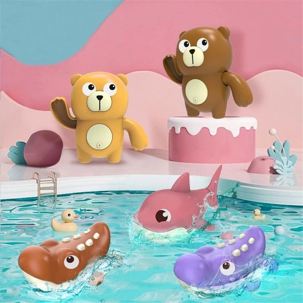Summer Cute Animal Baby Bath Toys For Baby Boys And Girls Bear