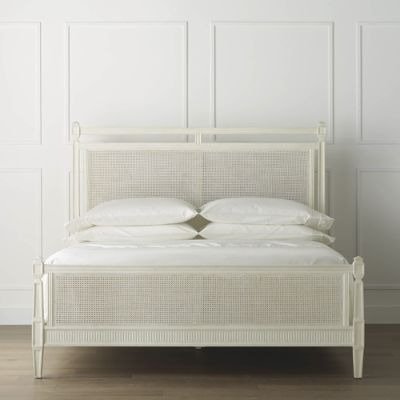 Marion French Cane Bed in Ivory | Frontgate