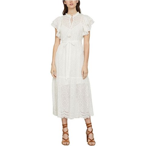 BCBGMAXAZRIACotton Eyelet Midi Dress