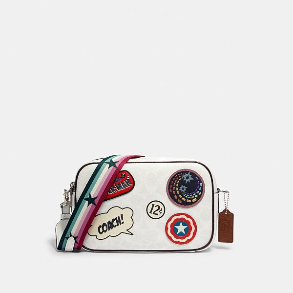 │ Marvel Jes Crossbody in Signature Canvas With Patches