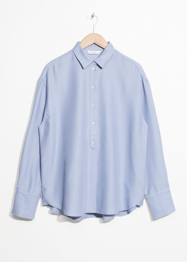 Striped Cotton Shirt - Blue - Shirts - & Other Stories GB