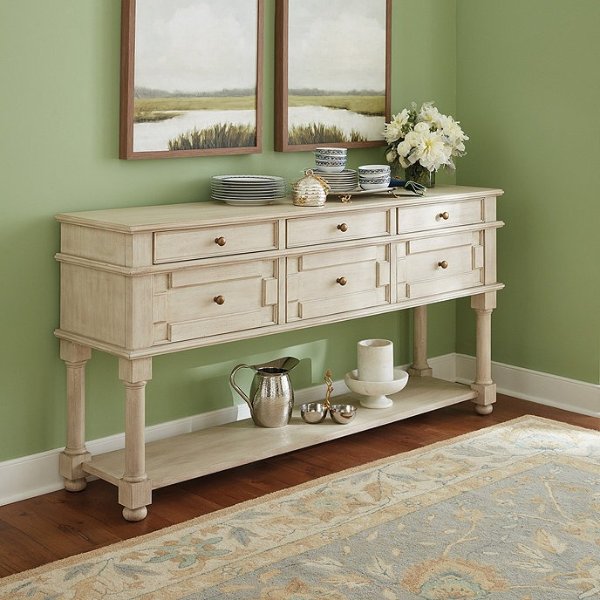 Helena Sideboard Cabinet with Drawers in Whitewash