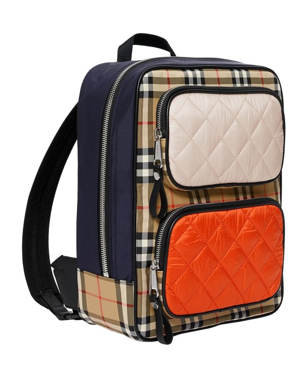 Girl's Remi Check Contrast Trim Backpack