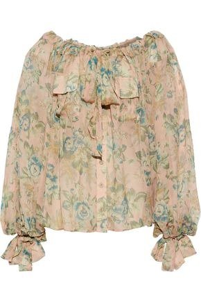 Tempest floral-print silk-georgette blouse