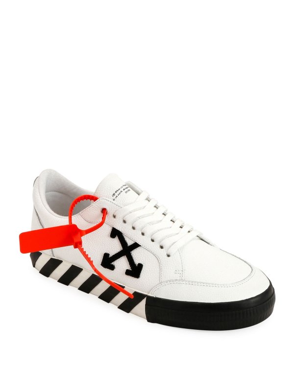 Men's Arrow Leather Sneakers with Stripes