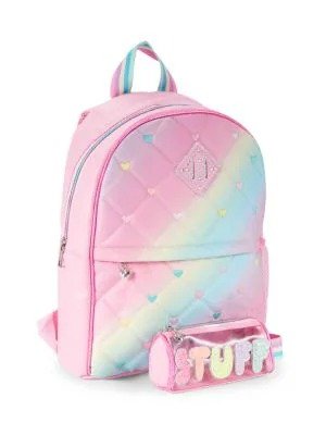 Kid's Large Ombre Quilted Backpack