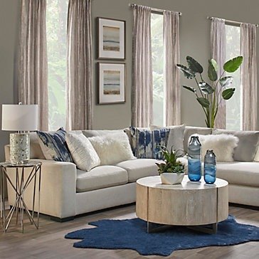 Meridian Table | Del Mar Timber Relaxed Living Room Inspiration | Living Room | Inspiration | Z Gallerie