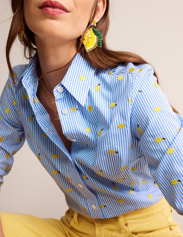 Sienna Embroidered ShirtPassion Fruit, Lemons